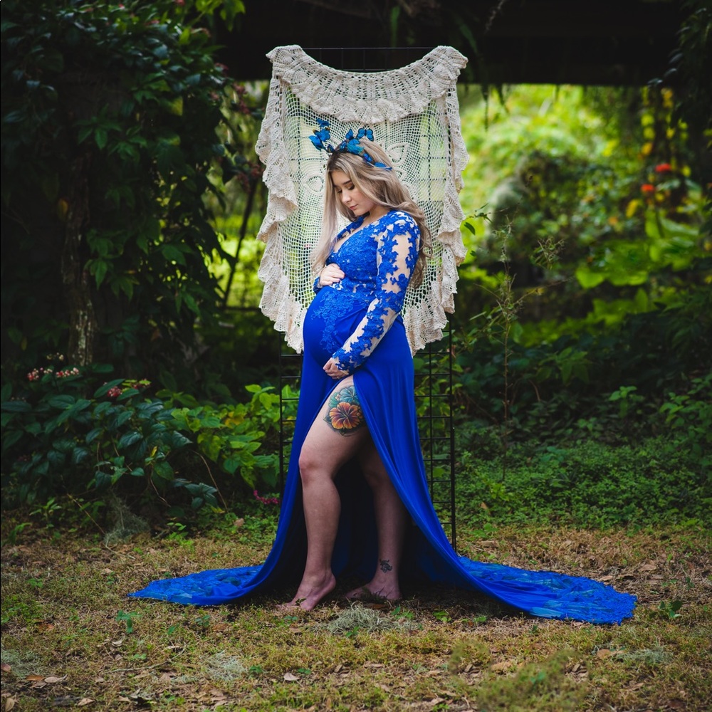 Blue prom dress